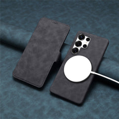 DENIOR B07 For Samsung Galaxy S25 Ultra Case Leather + PC Magnetic Detachable Wallet Phone Cover
