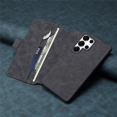 DENIOR B07 For Samsung Galaxy S25 Ultra Case Leather + PC Magnetic Detachable Wallet Phone Cover