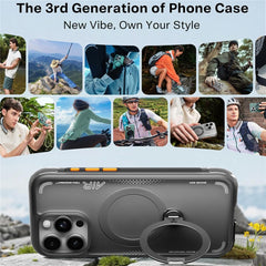 TORRAS Ostand Q3 Air Series For iPhone 16 Pro Magnetic Case Kickstand TPU PC Phone Back Cover