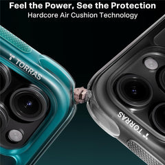 TORRAS Ostand Q3 Air Series For iPhone 16 Pro Magnetic Case Kickstand TPU PC Phone Back Cover