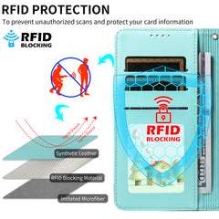 For Samsung Galaxy A16 4G / A16 5G / A26 5G / A17 5G Case RFID Blocking Imprint Dog Pattern PU Leather Phone Cover with Wrist Strap