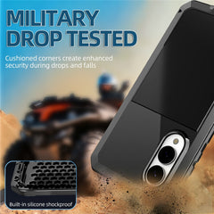 For Samsung Galaxy S25 Edge Case Silicone + Metal Phone Cover with Tempered Glass Screen Protector