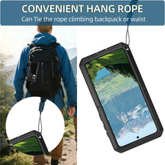 For Samsung Galaxy S25 Edge Case Silicone + Metal Phone Cover with Tempered Glass Screen Protector