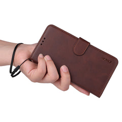 Für Samsung Galaxy S25 FE PU-Leder-Brieftaschenhülle ENKAY HAT PRINCE Telefonständerabdeckung mit gehärtetem Glas 