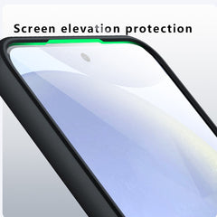 For Samsung Galaxy S25 Case Skin-Touch TPU + PC Matte Phone Shell, Transparent Black