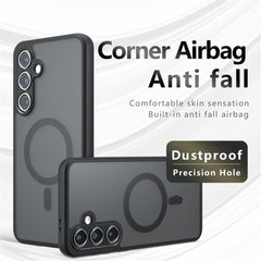 For Samsung Galaxy S25+ Case Compatible with MagSafe TPU + PC Matte Skin Touch Phone Cover