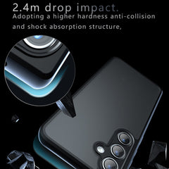 For Samsung Galaxy S25+ Case Skin-Touch TPU + PC Matte Phone Shell, Transparent Black