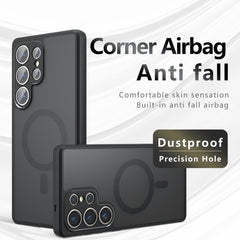 For Samsung Galaxy S23 Ultra Case Compatible with MagSafe TPU + PC Matte Skin Touch Phone Cover