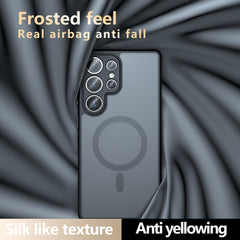For Samsung Galaxy S23 Ultra Case Compatible with MagSafe TPU + PC Matte Skin Touch Phone Cover