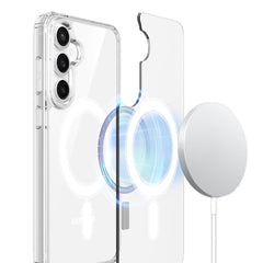 For Samsung Galaxy S25 FE Clear Phone Case Compatible with MagSafe TPU+Acrylic Back Cover