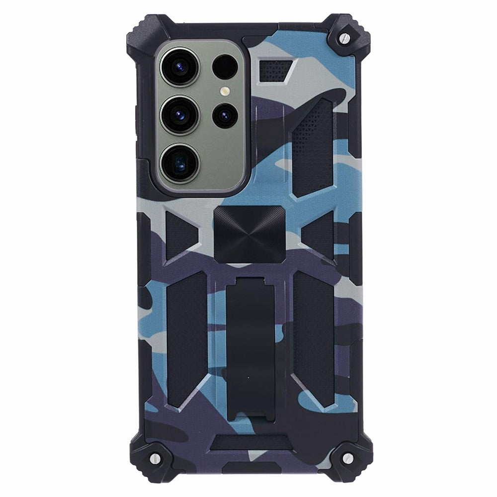 For Samsung Galaxy S25 Ultra Case Kickstand PC + TPU Camouflage Military Grade Phone Cover