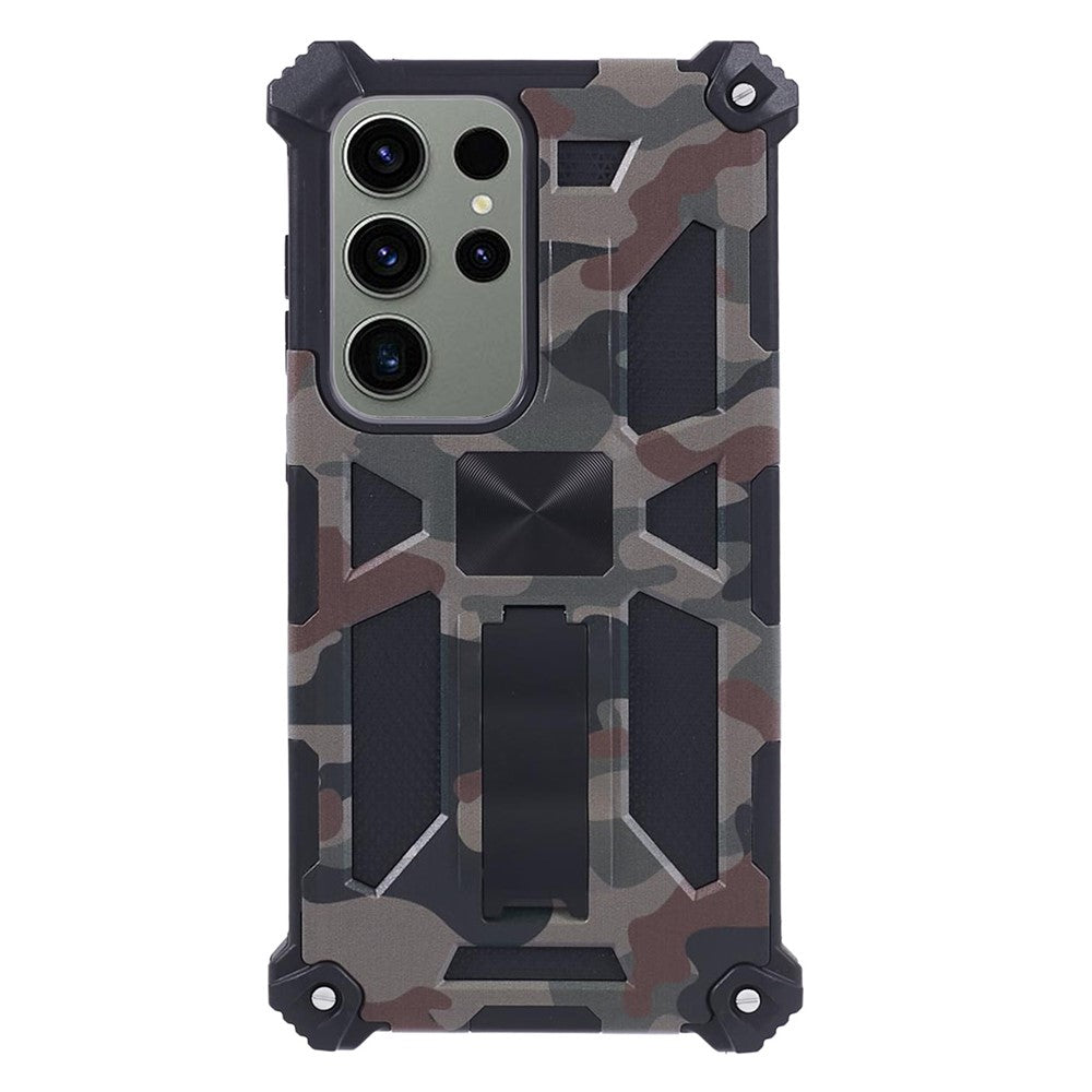 Coque de protection militaire en polycarbonate et TPU pour Samsung Galaxy S25 Ultra, motif camouflage 