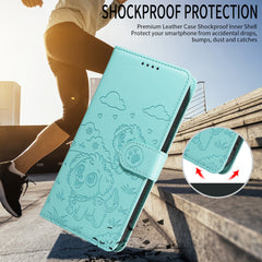 For Samsung Galaxy S25 FE Case RFID Blocking Imprinted Dog Pattern PU Leather Phone Cover with Wrist Strap