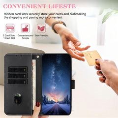 For Samsung Galaxy S25 FE Case Bowknot Decor Wallet Leather Phone Cover with Wrist Strap