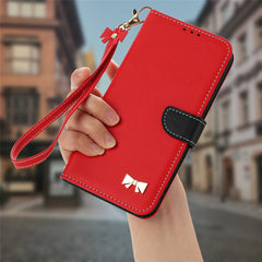 For Samsung Galaxy S25 FE Case Bowknot Decor Wallet Leather Phone Cover with Wrist Strap
