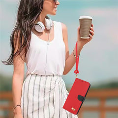For Samsung Galaxy S25 FE Case Bowknot Decor Wallet Leather Phone Cover with Wrist Strap