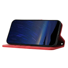 For Samsung Galaxy S25 FE Case Wallet Skin-Touch Leather Imprinted Phone Cover with Wrist Strap
