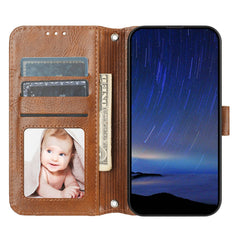 For Samsung Galaxy S25 FE Case Zipper Pocket Wallet Leather Phone Cover with Wrist Strap