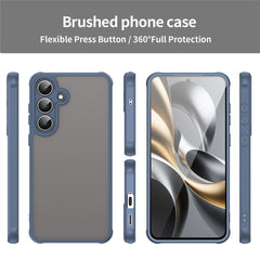 For Samsung Galaxy S25 FE Case Drop Proof Airbags Frosted Translucent PC + TPU Phone Back Cover