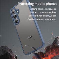 For Samsung Galaxy S25 FE Case Drop Proof Airbags Frosted Translucent PC + TPU Phone Back Cover