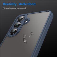 For Samsung Galaxy S25 FE Case Drop Proof Airbags Frosted Translucent PC + TPU Phone Back Cover