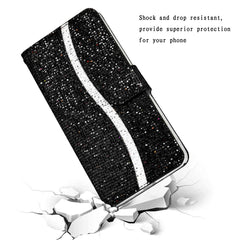 For Samsung Galaxy S25 FE Case PU Leather Wallet Card Slots Glitter Phone Cover