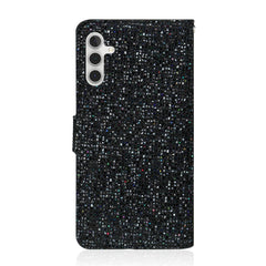 For Samsung Galaxy S25 FE Case PU Leather Wallet Card Slots Glitter Phone Cover