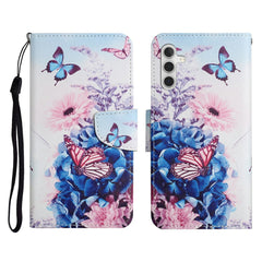 Für Samsung Galaxy S25 FE Hülle Musterdruck Schutzhülle aus Leder Folio-Telefonabdeckung mit Handschlaufe 