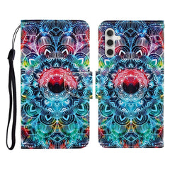 Für Samsung Galaxy S25 FE Hülle Musterdruck Schutzhülle aus Leder Folio-Telefonabdeckung mit Handschlaufe 
