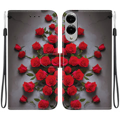 For Samsung Galaxy S25 Edge Leather Case Stand Wallet Pattern Printing Phone Cover with Wrist Strap