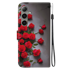 For Samsung Galaxy S25  /  S24 Leather Case Stand Wallet Pattern Printing Phone Cover with Wrist Strap