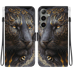 For Samsung Galaxy S25  /  S24 Leather Case Stand Wallet Pattern Printing Phone Cover with Wrist Strap