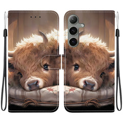For Samsung Galaxy S25  /  S24 Leather Case Stand Wallet Pattern Printing Phone Cover with Wrist Strap