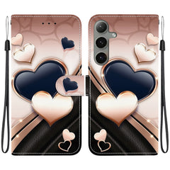 For Samsung Galaxy S25  /  S24 Leather Case Stand Wallet Pattern Printing Phone Cover with Wrist Strap
