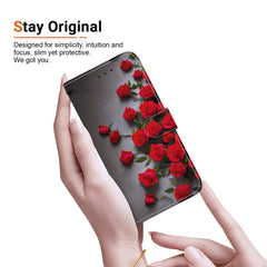 For Samsung Galaxy S25+  /  S24+ Leather Case Stand Wallet Pattern Printing Phone Cover with Wrist Strap