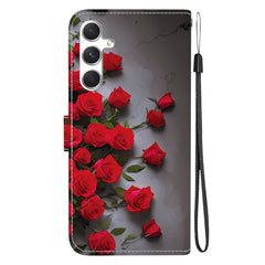 For Samsung Galaxy S25+  /  S24+ Leather Case Stand Wallet Pattern Printing Phone Cover with Wrist Strap