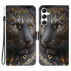 For Samsung Galaxy S25+  /  S24+ Leather Case Stand Wallet Pattern Printing Phone Cover with Wrist Strap