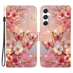 For Samsung Galaxy S25+  /  S24+ Leather Case Stand Wallet Pattern Printing Phone Cover with Wrist Strap