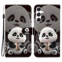 For Samsung Galaxy S25+  /  S24+ Leather Case Stand Wallet Pattern Printing Phone Cover with Wrist Strap