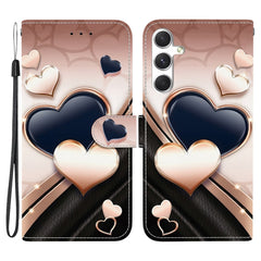 For Samsung Galaxy S25+  /  S24+ Leather Case Stand Wallet Pattern Printing Phone Cover with Wrist Strap
