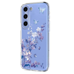 For Samsung Galaxy S24 Case Butterfly Floral Pattern Printing TPU Phone Back Cover