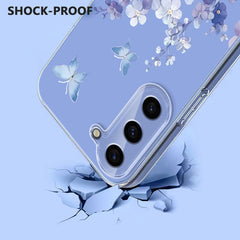For Samsung Galaxy S24 Case Butterfly Floral Pattern Printing TPU Phone Back Cover