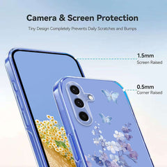 For Samsung Galaxy S25 FE Case Butterfly Floral Pattern Printing TPU Phone Back Cover