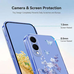 For Samsung Galaxy S25 Edge Case Butterfly Floral Pattern Printing TPU Phone Back Cover