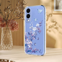 For Samsung Galaxy S25 Edge Case Butterfly Floral Pattern Printing TPU Phone Back Cover