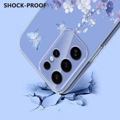 For Samsung Galaxy S25 Ultra Case Butterfly Floral Pattern Printing TPU Phone Back Cover