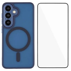 For Samsung Galaxy S25 FE Case Compatible with MagSafe WANLONFENG QB Series PC TPU Phone Cover with Screen Film