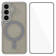 For Samsung Galaxy S25 FE Case Compatible with MagSafe WANLONFENG QB Series PC TPU Phone Cover with Screen Film