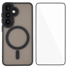 For Samsung Galaxy S25 FE Case Compatible with MagSafe WANLONFENG QB Series PC TPU Phone Cover with Screen Film