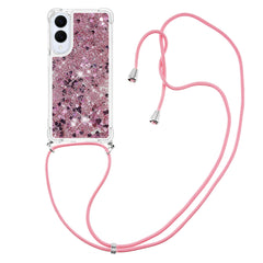 For Samsung Galaxy S25 Edge TPU Case Quicksand Phone Cover with Lanyard